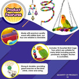 10pcs Bird Toys Chewable Parrot Bird